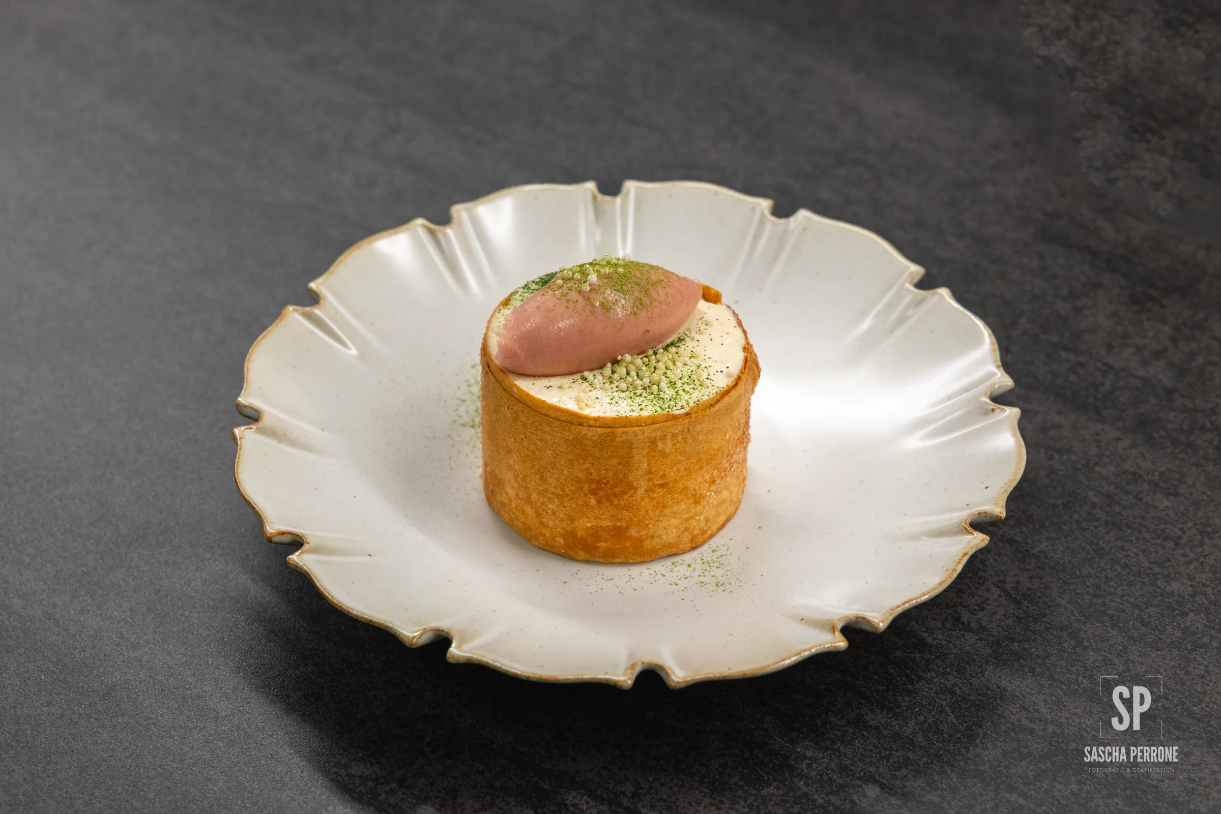 Rhabarberstrudel · Buchweizen, Topfen, Champagner